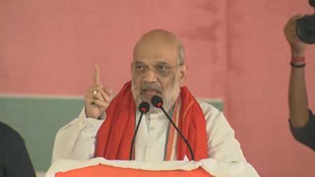 Amit Shah was addressing a public rally in Saran, Bihar.