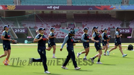 Nitschke said Australia captain Alyssa Healy, who missed their last two league matches due to a minor calf strain, will be given all the time she needs to get fit. (Express Photo by Amit Chakravarty)