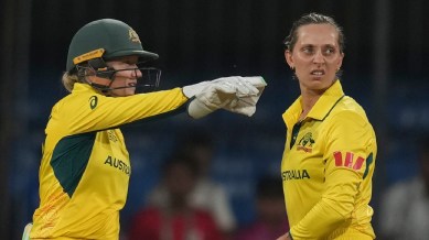 Australia's Ashleigh Gardner came in at No 6, and hit 115 off 83, striking at 138.55, with 16 fours and a six against New Zealand. (AP)