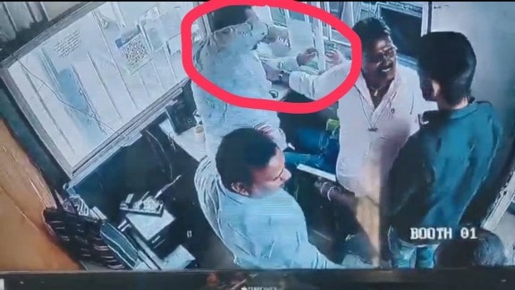 bengaluru toll assault bjp leader vijugowda son cctv