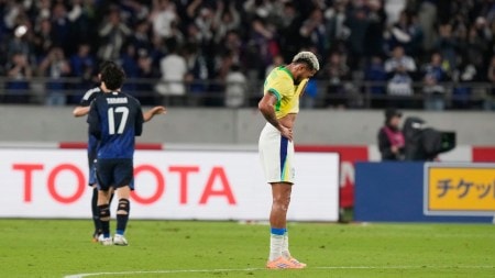 The victory marked Japan's first win against Brazil in 14 meetings, with the South Americans having previously won 11 of their 13 encounters. (AP Photo)