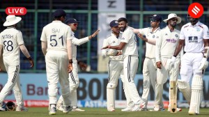 IND vs WI 2nd Test Live Cricket Score. (Express photo by PRAVEEN KHANNA)