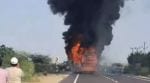 The fire quickly engulfed the vehicle, and according to eyewitnesses, passengers jumped from the moving bus to escape.