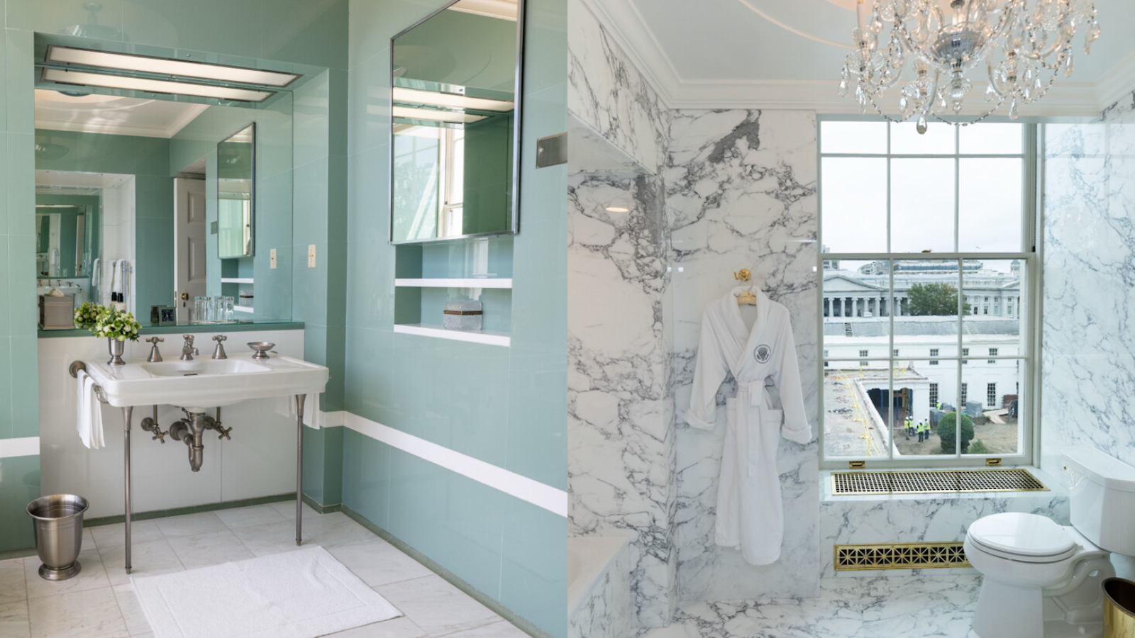 Donald Trump shares pictures of renovated Lincoln Bathroom of White House | World News Donald Trump shares pictures of renovated Lincoln Bathroom of White House | World News