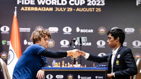 Magnus Carlsen is the defending champion, having defeated R Praggnanandhaa in the 2023 final. (Photo Credit: Maria Emelianova/FIDE)