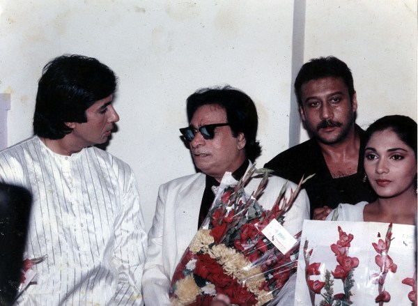 Film star Amitabh Bachchan, Kader Khan, Jackie Shroff and Anu Agarwal. Express archive photo