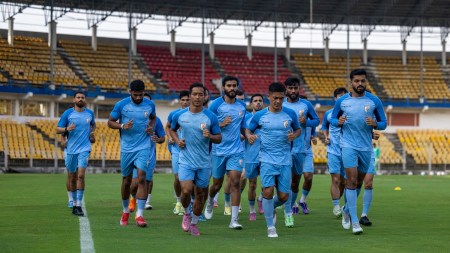 Even now, 41-year-old Sunil Chhetri remains their most dependable source of outfield goals, as evidenced by Jamil starting the veteran in Singapore. (Photo Credit: AIFF)