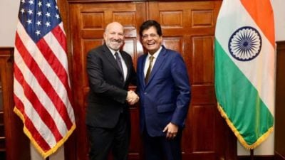 Commerce Minister Piyush Goyal with US Commerce Secretary Howard Lutnick (Image: Piyush Goyal X/File Photo)