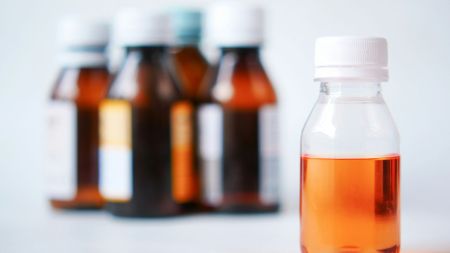 A common ingredient in cough syrup, Dextromethorphan Hydrobromide, can cause side effects in children (File Photo)