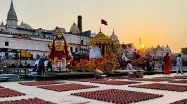 deepotsav Officials said the Deepotsav will be a four-day event, beginning with the laying of diyas, followed by a drone show and 3D holographic musical laser show. (Express Photo)