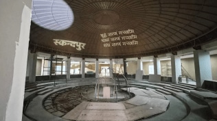 The recently constructed hall at the 12th-century monument in South Delhi’s Mehrauli, where the exhibition will be held.