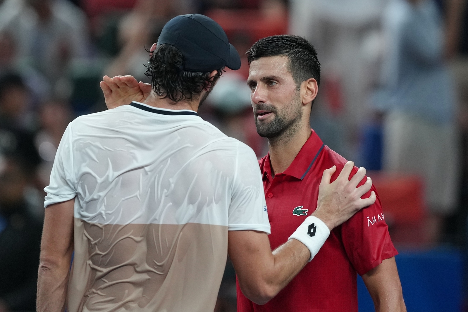 Djokovic was slowed throughout the match by a sore hip. (AP Photo)