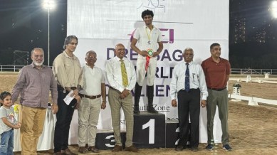 Aadya Rao, winner of the Senior II at the FEI Dressage World Challenge in Mumbai. (Special Arrangement)