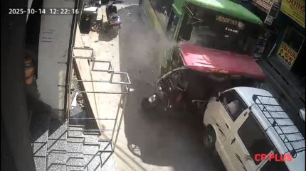 "There was a minor accident between a DTC bus, an Omni school van, an e-rickshaw and two motorcycles... The Omni van was hit from behind by the bike and the e-rickshaw.