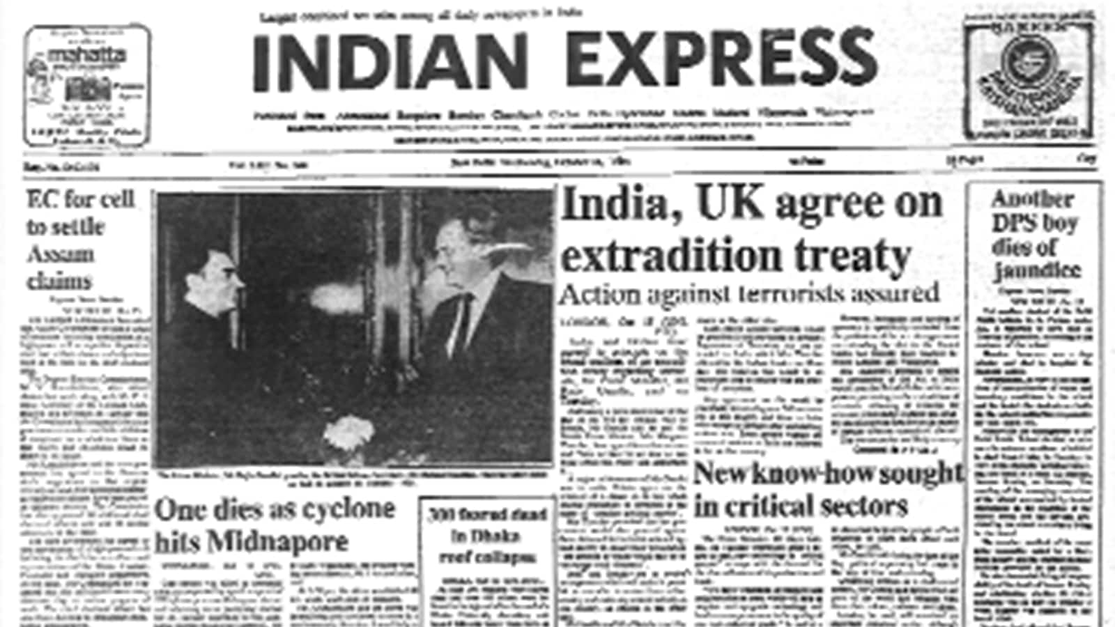 October 16, 1985, Forty Years Ago: Extradition Treaty