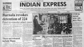 This is the front page of The Indian Express published on October 01, 1985.