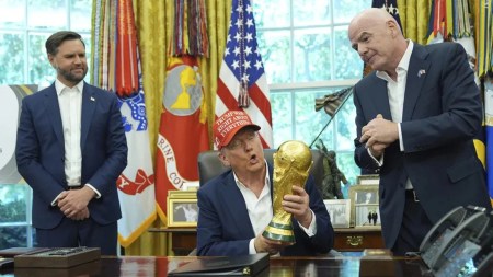 Adding to some of the uncertainty, President Donald Trump, who has a close relationship with Infantino, has suggested that the host cities could be changed if he wants to move some events away from places his administration considers unsafe. (AP Photo)