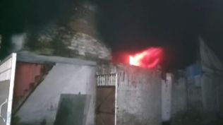 Visuals from the area showed thick plumes of smoke coming out of the building