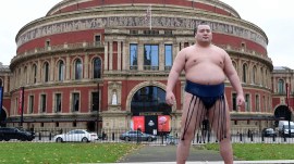 This is only the second time that the Grand Sumo Tournament is happening outside Japan with London playing host to the first such tournament. (AP)