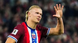 Powered by Manchester City striker Erling Haaland, Norway has been in inspired form, sitting atop the league table after winning all five games so far. (Reuters Photo)