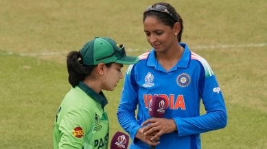 India vs Pakistan, Women's ODI World Cup 2025: Harmanpreet Kaur and Fatima Sana did not shake hands at the toss in Colombo. (AP Photo)