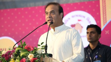 Amar Sonar Bangla, Congress member hums Tagore's Amar Sonar Bangla, assam Congress, Himanta Biswa Sarma orders probe, Guwahati, Himanta Biswa Sarma, Indian express news, current affairs