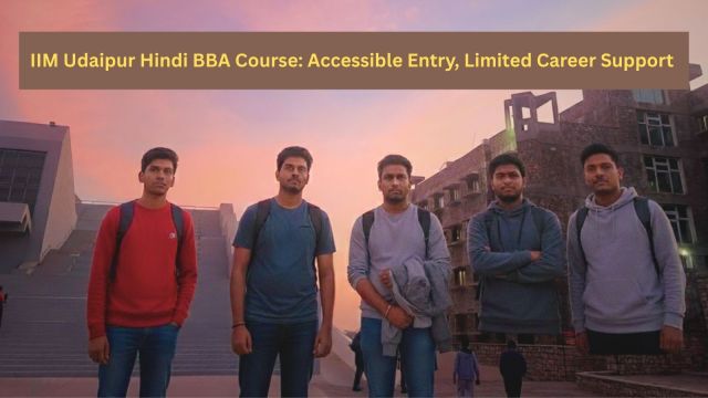 'Class 12 scores for admission, no placement,': IIM Udaipur BBA course in Hindi