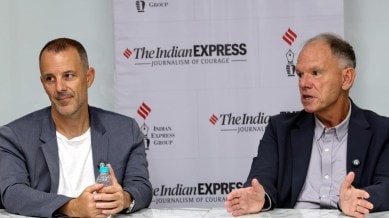 Geoffrey Garrett, Jared Grusd, USC Marshall School of Business, H-1B visa, H-1B, H-1B visa fee, H-1B fee, Indian express news, current affairs