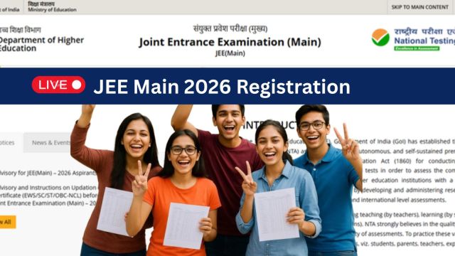 JEE MAIN 2026 Registration starts at jeemain.nta.nic.in