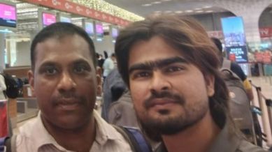 Pattanakkad station house officer K A S Jayan.(left) with arrested Azad Khan.