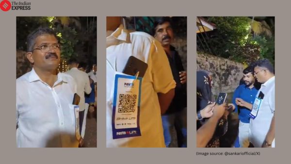 Kerala man wears Paytm QR code at daughter’s wedding