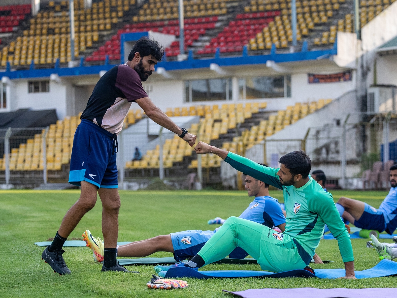 Khalid Jamil has made it clear that he wants his team to take advantage of being at home and play with a positive mindset. (Photo Credit: AIFF)