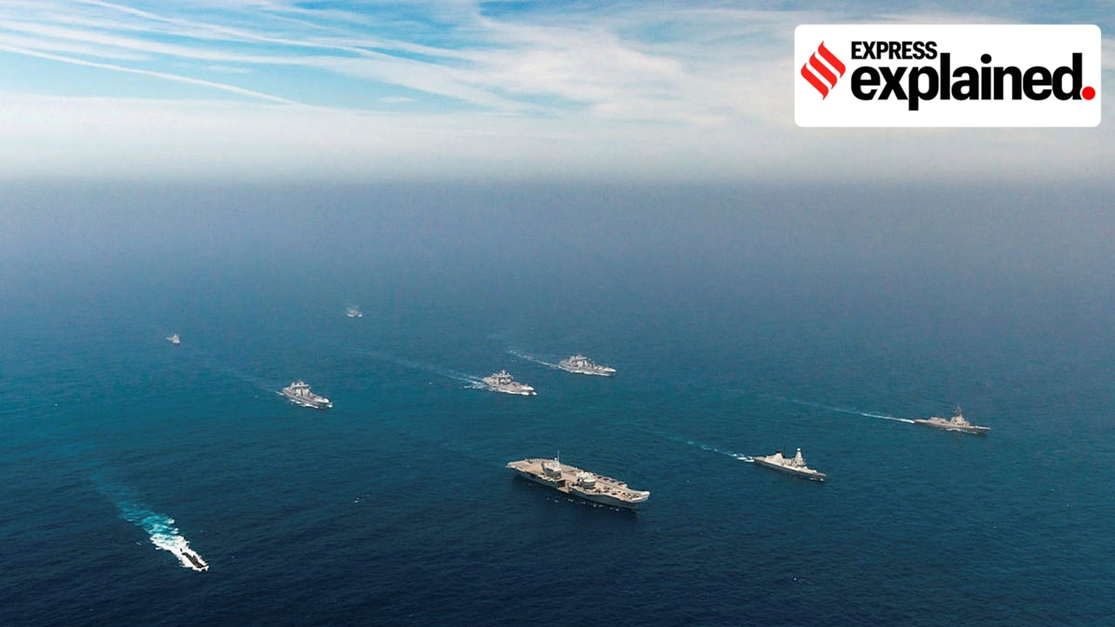 The United Kingdom's Carrier Strike Group participates in exercise Konkan with the Indian Navy in the western Indian Ocean.