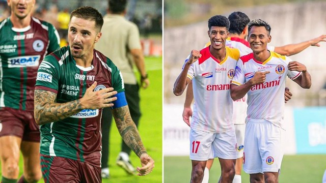 The team that wins the 'Kolkata Derby' will march straight into the semi-finals but in case of a draw, East Bengal will advance provided Dempo don't win their match against Chennaiyin FC by five or more goals. (ISL Photo)