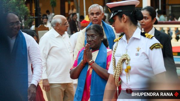 Addressing students at the 71st convocation of Gujarat Vidyapith on Saturday, the President said that the institution, founded by Mahatma Gandhi in 1920 with the resources of the countrymen, is a 105-year-old “symbol of the living ideals of nation-building and self-reliance” (X@rashtrapatibhvn)