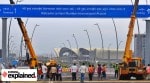 Preparations underway for the inauguration of the Navi Mumbai International Airport.