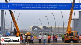Preparations underway for the inauguration of the Navi Mumbai International Airport.