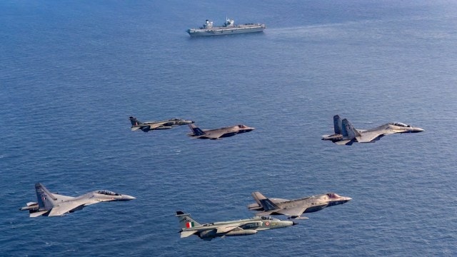 Sukhois, Jaguars join F-35Bs, HMS Prince of Wales, Indian Air Force (IAF), IAF, Indian Ocean region, Pune news, Pune, Maharashtra news, Indian express, current affairs