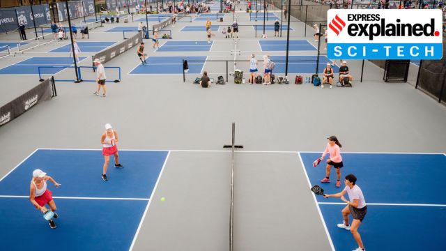 People play during the Lapiplasty Pickleball World Championships in Dallas, Nov. 4, 2024