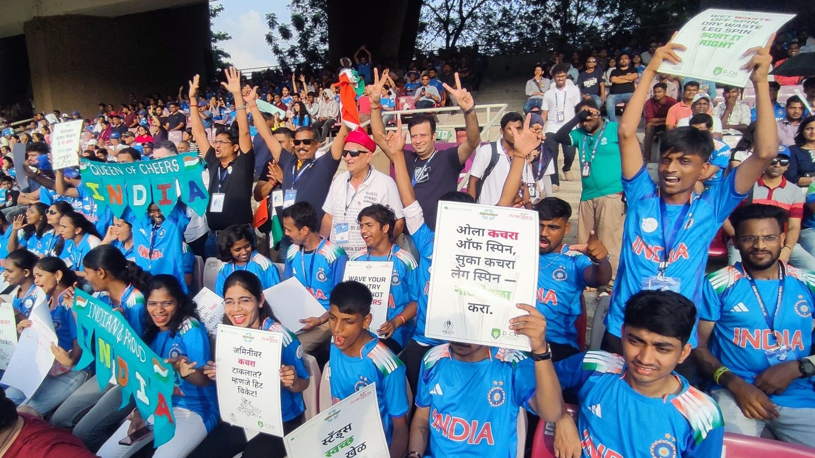 Pune students cheer for Indian women’s team at the World Cup semi-final