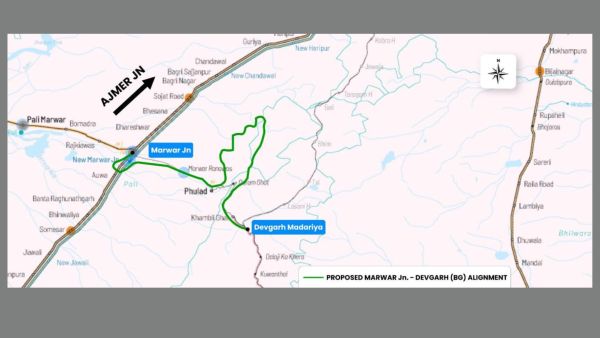Final Location Survey for Devgarh Madaria-Marwar rail line in Rajasthan