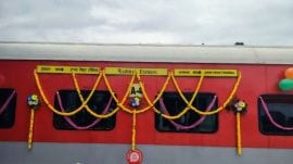 Mizoram's first Rajdhani Express operates between Sairang and Anand Vihar Terminal in Delhi.