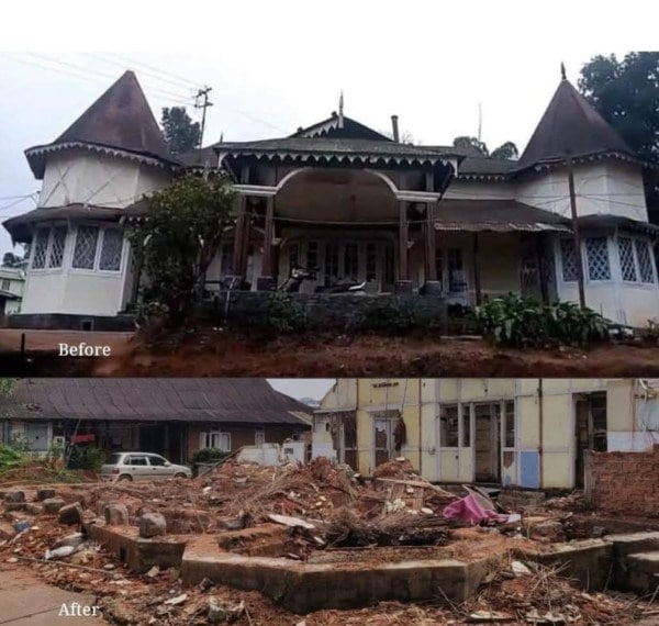 redlands building before and after demolition