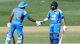 Rohit Sharma and Shreyas Iyer shared a brief disagreement over a run in the second ODI in Adelaide. (AP)