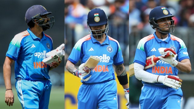 Rohit Sharma and Virat Kohli couldn't fire in their comeback match while Shubman Gill couldn't start his ODI captaincy the way he started in Tests with the bat. (AP Photo)