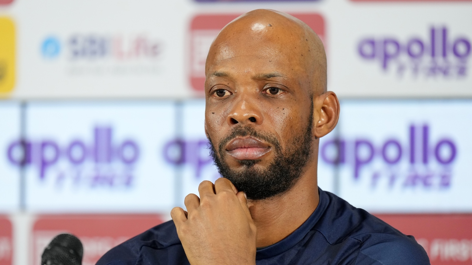 West Indies' captain Roston Chase during a press conference ahead of the Test against India at Narendra Modi Stadium in Ahmedabad. (AP Photo)