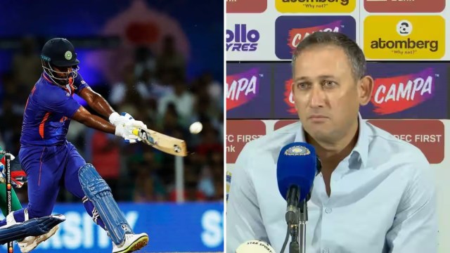 Agarkar told reporters in Ahmedabad on Satuday that it was a decision of batting positions that went against Sanju Samson's ODI selection. (BCCI)