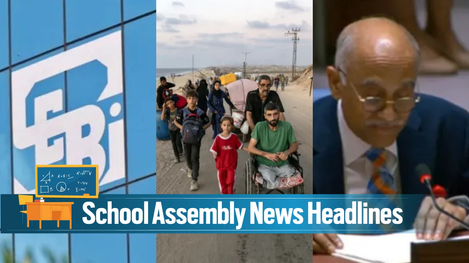 School Assembly News Headlines Today (October 8): India slams Pakistan at UNSC, UGC NET December 2025 registration begins, and US pledges new military aid to Israel and more
