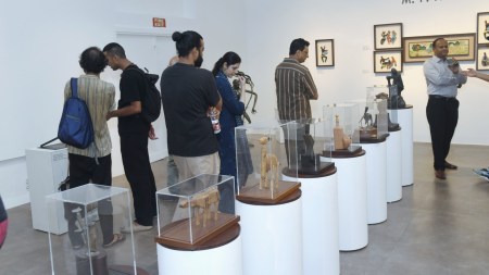 Triveni Kala Sangam, sculpture exhibition, M F Husain, Shridharani gallery, Shridharani gallery at Triveni Kala Sangam, delhi news, India news, Indian express, current affairs