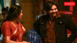 Sriya Reddy and Pawan Kalyan in They Call Him OG